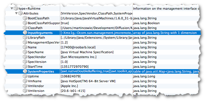 Screenshot of topics. One topic contains and array of Strings. Another topic contains a table of Strings.