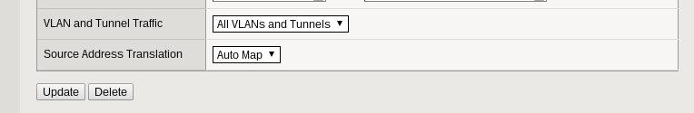 Screenshot of the Auto Map setting in the F5 console